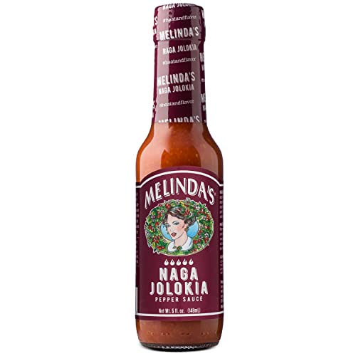 Melinda’s Naga Jolokia Pepper Hot Sauce - Gourmet Naga Jolokia Hot Sauce Perfect for Adding Serious Fire to Any Meal - Fruity & Blazing, Extra Hot