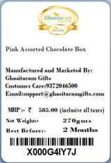 Valentine Gifts - Valentine Chocolates Ghasitaram Gifts - Pink Assorted Chocolate Box