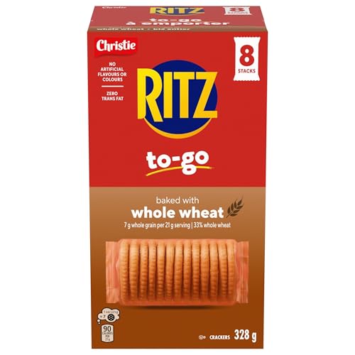 Ritz Whole Wheat Crackers To-Go, Individually Wrapped Crackers - 328g/11.5 oz