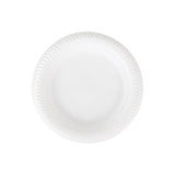 Cuisine White Round Plastic Plates - 6" (Pack of 100) - Durable & Microwave Safe Material - Perfect for Parties, Weddings, and Everyday Use