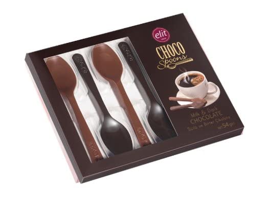 Elit Choco spoons Milk and Dark chocolate (6 spoons) (6 PACK)