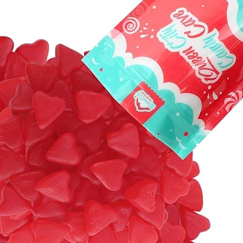 Cherry JuJu Valentines Heart Candy - Gummy Hearts - Sweet Heart Cherry Shaped Ju Ju Bee Candies, Valentines Candy Hearts (1 Pound)