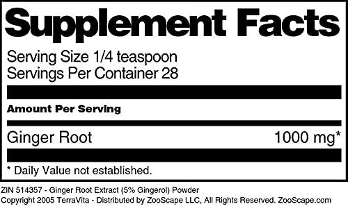 Terravita Ginger Root Extract (5% Gingerol) Powder (1 oz, ZIN: 514357) - 3 Pack