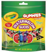 Bebeto Crayola Watermelon Slices Gummies 2 lbs - Fruity Chewy Candy Resealable Stand Up Pouch - Halal Peanut Free No HFCS - by Kervan