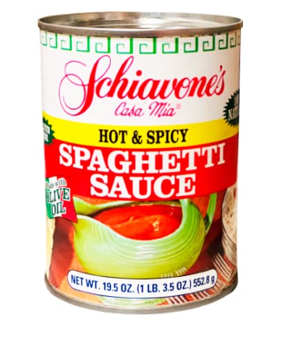 Schiavone's Casa Mia Pasta Sauce | 3rd Generation Authentic Italian Tradition (Hot & Spicy, 1.75 Pound (Pack of 12))