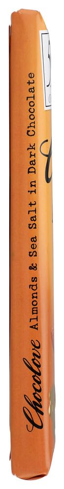 Chocolove Almonds and Sea Salt in Dark Chocolate 3.2 oz each (3 Items Per Order)