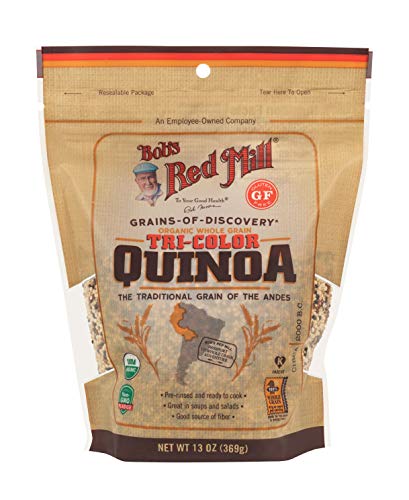 Bob's Red Mill Organic Tri-Color Quinoa, 13oz (Pack of 1) - Non GMO, Whole Grain, Vegan, Kosher