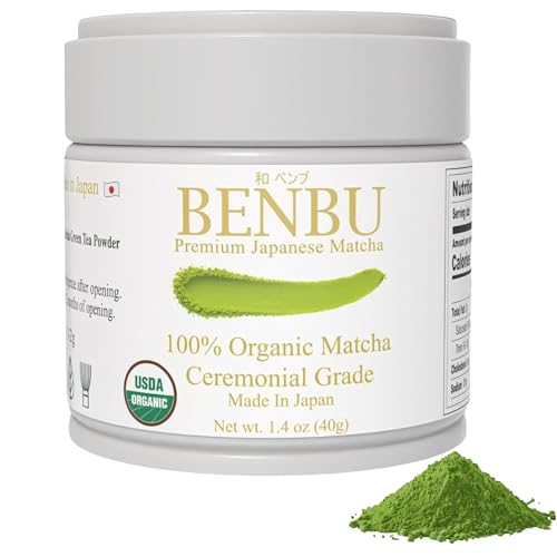 BENBU Matcha Powder - USDA Organic Ceremonial Grade, First Harvest, Stone-Milled in Japan, Authentic Japanese Green Tea, No Additives, 1.4 oz (40g)
