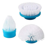 Replacement Brush Heads for Hurricane Spin Scrubber with Multi-Function Set of 3?Flat,Dome,Corner? and Adapter for Bathroom, Floor, Wall and Kitchen