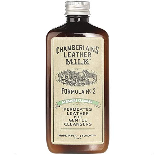 Leather Milk Leather Cleaner - Straight Cleaner No. 2 - All Natural, Non-Toxic Deep Cleaner Made in The USA. 2 Sizes. Includes Premium Cleaning Pad!