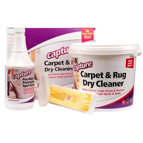 Capture Carpet Total Care Kit 400 - Carpet Deodorizer & Freshener Powder - Spot & Stain Remover - Pet Odor Eliminator - Fresh Natural Scent - Dry Rug