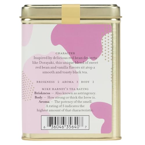 Harney & Sons Sweet Azuki Black Tea, Tin of 20 Sachets, Vanilla and Red Bean Flavored Blend