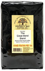 Great Bend Blend - Medium Dark Roast - 2lb bag of Coffee Beans Roasted By Poverty Bay Coffee Co, 2 Pound Bag - Whole Bean Coffee