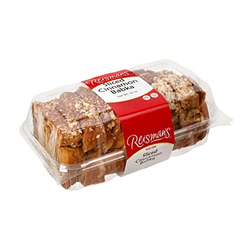 Reisman's Bakery Cinnamon Babka Cake, Fresh Dessert, Nut-Free and Dairy-Free Cinnamon Cake, OU Kosher-Certified Babka Bread, 1 lb, Pack of 4