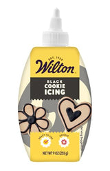 Wilton Cookie Icing, Ready-to-Use Fast-Drying Squeeze Bottle Icing for Decorating Sugar Cookies & Gingerbread, 9 oz, Black