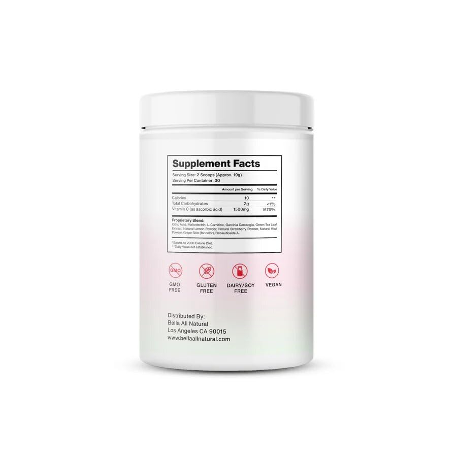 Bella All Natural Skinny Lemonades (19.75 Ounce, Strawberry Kiwi)