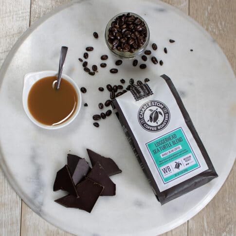 Charleston Coffee Roasters | Specialty Organic Ground Coffee | Hand Picked, Premium Slow Roast (Loggerhead Sea Turtle Blend) 12oz