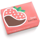 Chocolate Covered Strawberries Gift Box - 12 Count Gourmet Strawberries with “LOVE YOU” Message - Romantic Gift for Valentine’s Day, Anniversaries