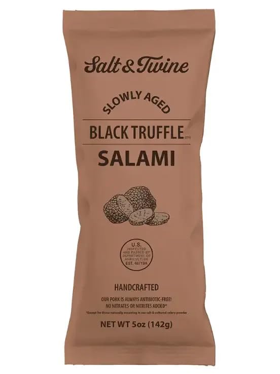 Salt & Twine Black Truffle Salami | Aged Low & Slow | 5 oz Chub