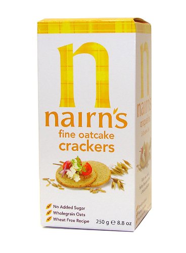 Nairn's Fine Oatcake Crackers (Yellow Box), 8.8-Ounce Boxes (Pack of 6)