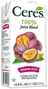 Ceres 100% All Natural Pure Fruit Juice Blend, Passion Fruit - Gluten Free, Rich in Vitamin C, No Added Sugar or Preservatives, Cholesterol Free