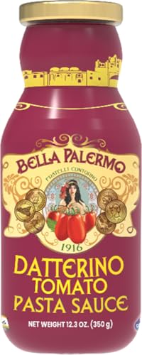 Contorno Datterino Tomato Pasta Sauce (11.6 Oz) 330g - Imported Authentic Italian Sugo with Extra Virgin Olive Oil, Tomatoes & Basil, Gourmet Marinara