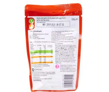 Sainsbury's Hoisin And Garlic Stir Fry Sauce 120g - Hoisin and Garlic stir fry sauce with soya beans, garlic and star anise.