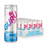 GURU Zero Sugar Organic Energy Drink, Ice Pop, 12 Fl Oz, 24 Pack