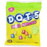 DOTS Sour Gum Drops, Six Assorted Fruit Flavors, Sour Gummy Candy, 8 Ounce Bag