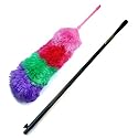 Kitchen + Home Large 27" Inch Static Duster with Bonus 35" Inch Extension Pole - Electrostatic Feather Duster attracts dust Like a Magnet! - Assorted