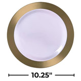 SILVER SPOONS Elegant Disposable Plates For Party - (10 pc) Heavy Duty Disposable Dinner Set 10.25”, Fine Plastic Dishes For Elegant China Look, Great