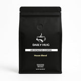Daily Hug House Blend Coffee, 12oz Medium Roast Whole Bean - Air Roasted Small Batch, Notes of Milk Chocolate, Toasted Nuts, Brown Sugar & Citrus