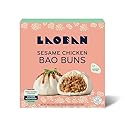 Laoban Dumplings?Sesame Chicken Bao Buns?Made with Free-Range Chicken, Shiitake Mushrooms, and Sesame?Frozen Meals Made from Scratch | No Artificial