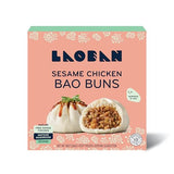 Laoban Dumplings?Sesame Chicken Bao Buns?Made with Free-Range Chicken, Shiitake Mushrooms, and Sesame?Frozen Meals Made from Scratch | No Artificial