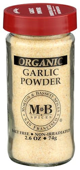 Morton & Bassett Organic Garlic Powder, 2.6 OZ