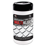 Read Right RR1407 Office Equipment MultiKleen Wet Wipes Cloth 3 1/4 x 3 1/4 75/Tub