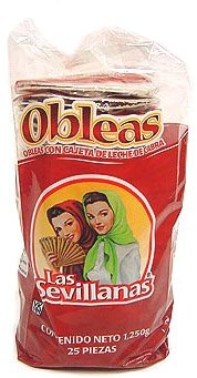 Large Obleas with Cajeta (25 Delicious Wafers with Goat's Milk Candy)