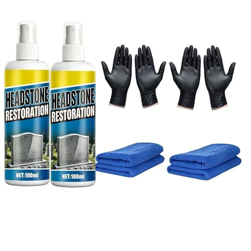 Headstone Restoration and Cleaning Spray, 2026 Upgrade Headstone Restoration & Cleaning Spray Restoring and Protecting, Gentle Stone Care Formula