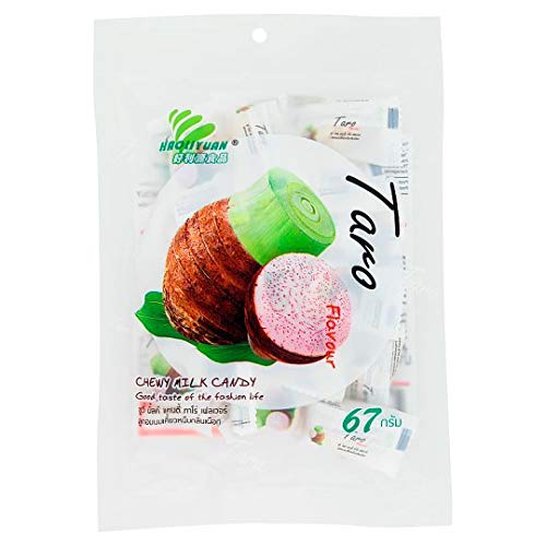 My Chewy Milk Candy, Soft Chewy Candy 19 tablet, Size 67g X 2 Packs (Taro Flavour)