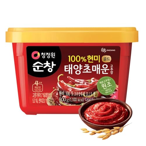 Gochujang - Korean Red Chili Paste [ Hot | 1.1 lb (500g) ] - Gluten-Free/ 0 Fat/ 0 Cholesterol / (40 Calories/Serving) | Spicy & Sweet Savory