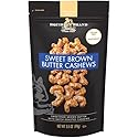 Squirrel Brand Sweet Brown Butter Cashews, 3.5 oz Resealable Bag, Gourmet Flavored Cashews Nuts, Gluten Free, Vegetarian
