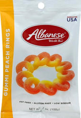 Albanese Gummy Peach Rings, 7 Oz