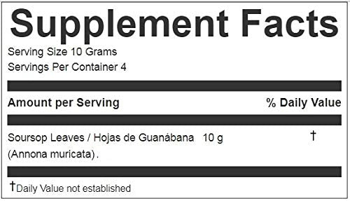 Hanan Peruvian Secrets Hojas De Guanabana-Graviola Herbal Tea | 100% Natural Soursop Leaves | 1.41oz / 40g | Naturally Aids in Supporting the Liver
