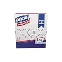 Dixie Heavyweight Plastic Spoons udaUI White, 100 Count (2 Pack)