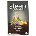 steep by Bigelow Organic Earl Grey Black Tea Bags, 20 Count Box Caffeinated Black Tea