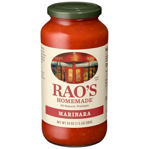 Rao's Homemade Marinara Sauce, 24 oz, All Purpose Tomato Sauce, Pasta Sauce, Carb Conscious, Keto Friendly, All Natural, Premium Quality, With Italian
