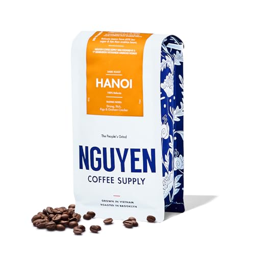 Nguyen Coffee Supply - Hanoi Robusta: Dark Roast Premium Whole Coffee Beans, Vietnamese Single Origin, Direct Trade, Low Acid with High Caffeine