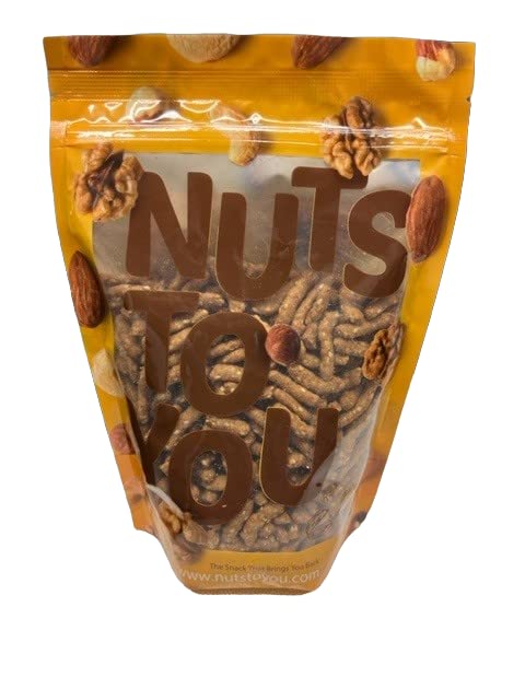 Nuts To You Narrow Sesame Sticks Salted in Resealable Bag | Crunchy Salty Snack Topping for Salads or Soups | Kosher Delicious & Fresh Snacks (12