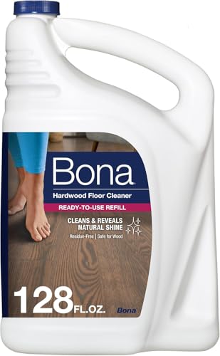 Bona Hardwood Floor Cleaner Refill - 128 fl oz - Unscented - Refill for Bona Spray Mops and Spray Bottles - Residue-Free Floor Cleaning Solution