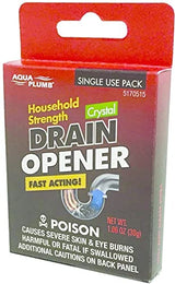 Aqua Plumb #5170515 Household Strength 1.06oz Crystal Drain Opener That's Fast Acting